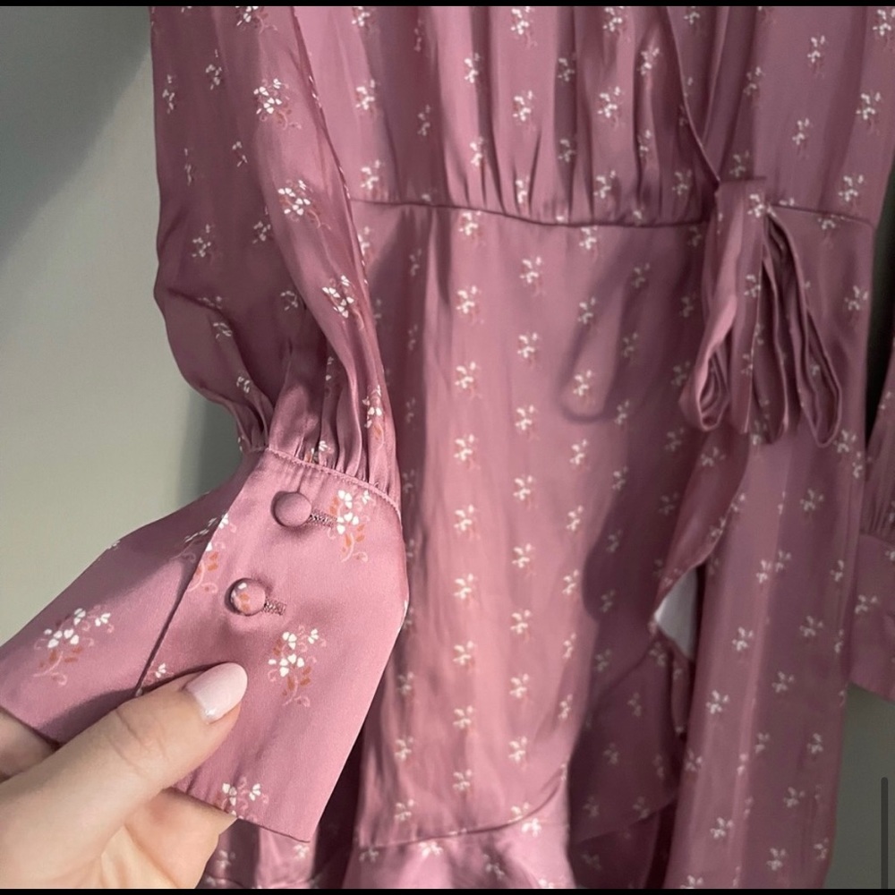 PAIGE Pink Ruffled Tiered Mini Dress - Picture 11 of 11